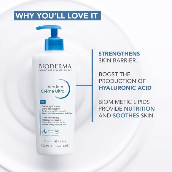 Bioderma Atoderm Creme Ultra-Nourishing Cream Normal to Dry Sensitive Skin 500ml - Picture 3 of 9